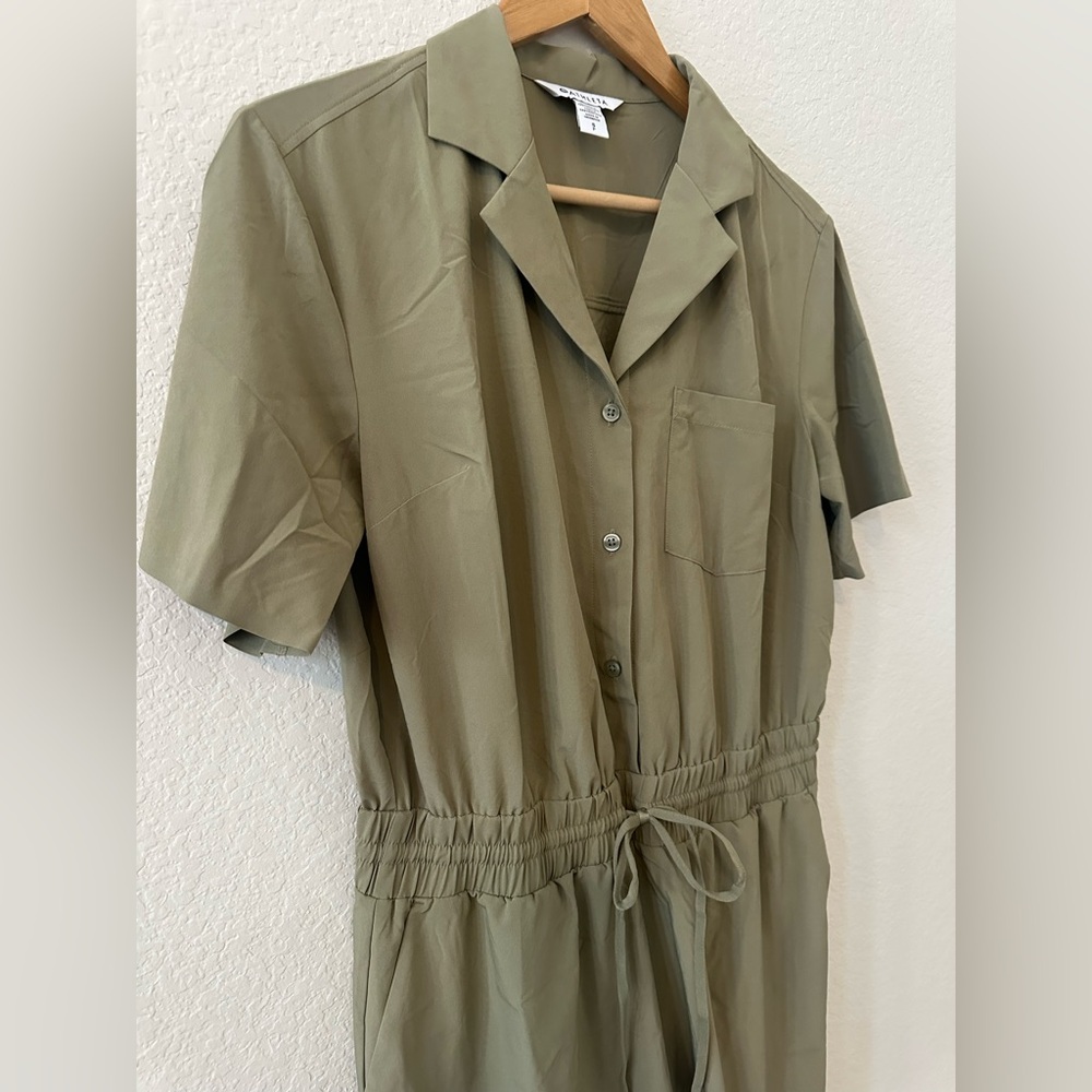 NWOT Athleta Avenue Romper Aspen Olive Small - Picture 5 of 10